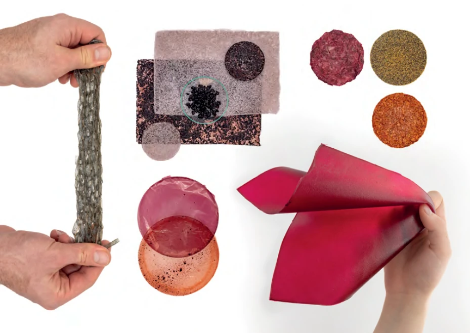 Materiales de distintas tipologías y colores mostrando sus propiedades